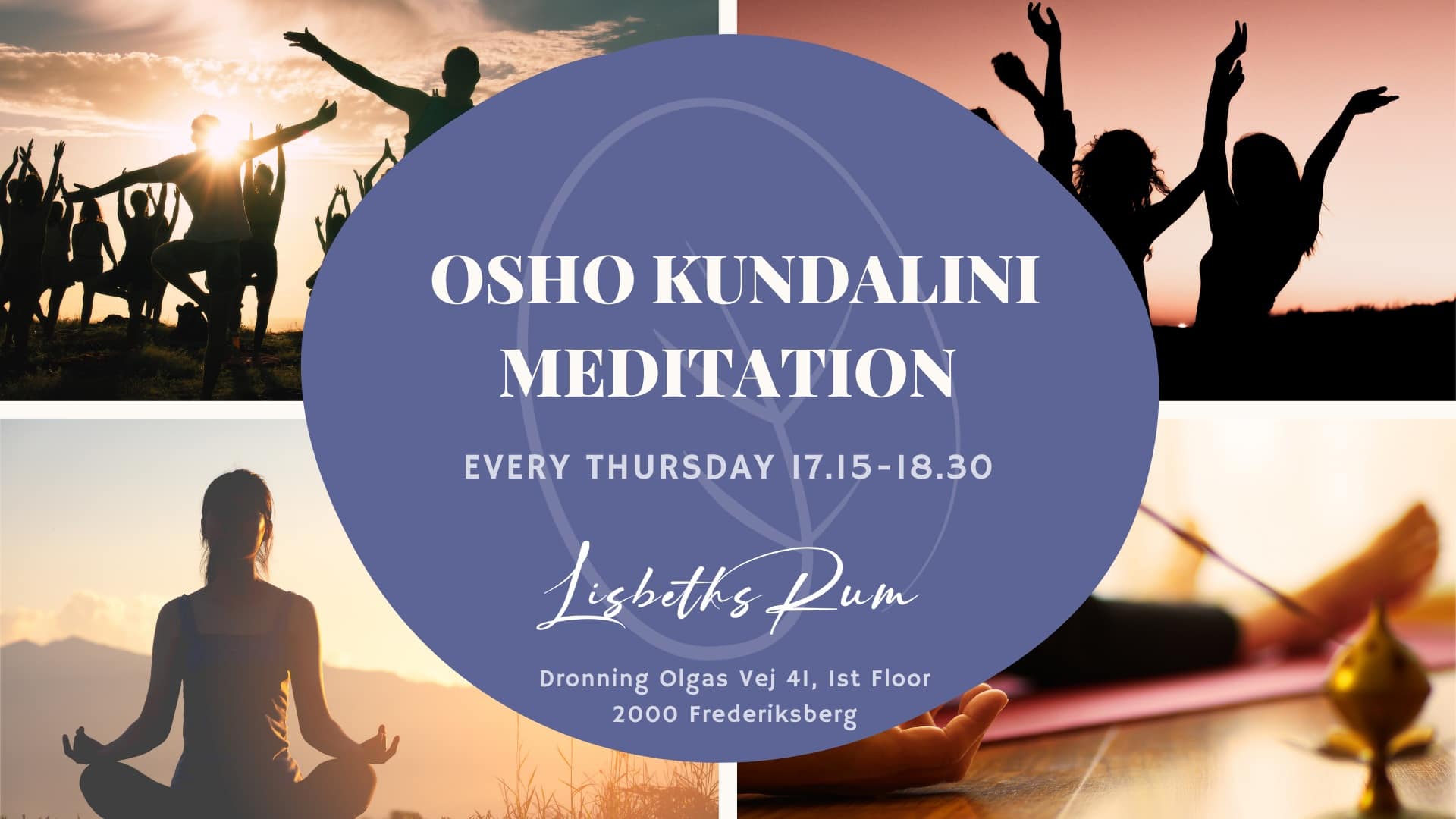 Osho Kundalini Meditation i skønne omgivelser hos Karuna Institute på Frederiksberg